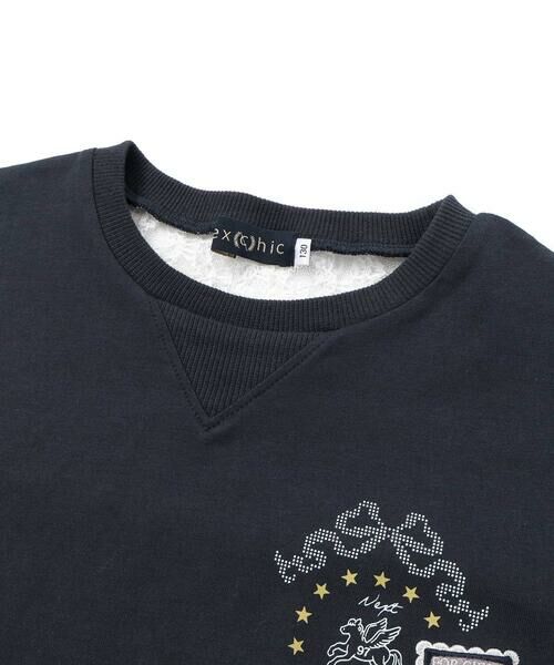 nexchic / ネクシック Tシャツ | 後ろ切り替えセーラー風パッチ刺しゅうTシャツ(110~150cm) | 詳細9