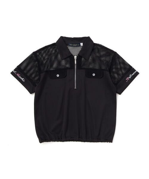 nexchic / ネクシック Tシャツ | 切り替えメッシュハーフジップTシャツ(110~150cm) | 詳細11