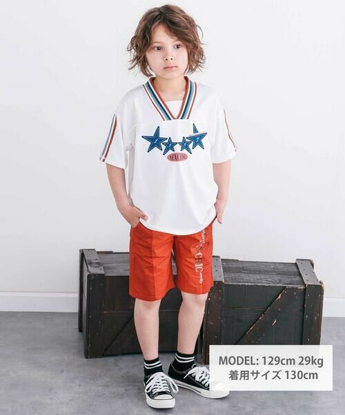 nexchic / ネクシック Tシャツ | 太ラインポイントメッシュTシャツ(110~150cm) | 詳細1
