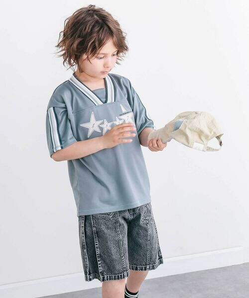 nexchic / ネクシック Tシャツ | 太ラインポイントメッシュTシャツ(110~150cm) | 詳細13