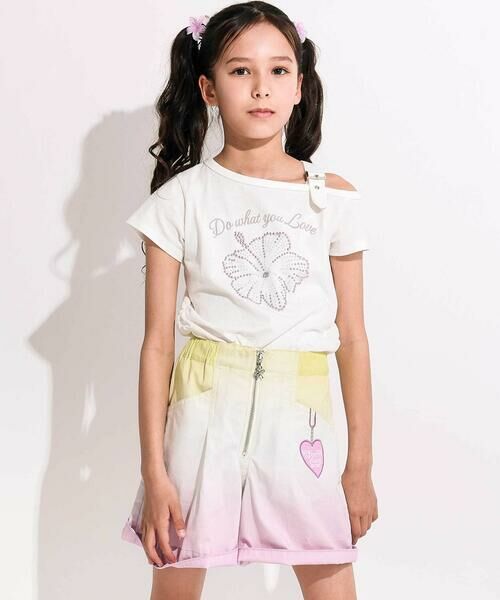 nexchic / ネクシック ショート・ハーフ・半端丈パンツ | グラデーションツイルワイドショートパンツ(110~150cm) | 詳細2