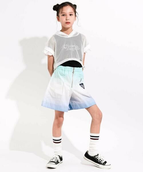 nexchic / ネクシック ショート・ハーフ・半端丈パンツ | グラデーションツイルワイドショートパンツ(110~150cm) | 詳細7