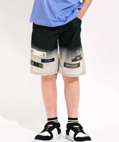 nexchic / ネクシック ショート・ハーフ・半端丈パンツ | グラデーションデニムワイドショートパンツ(110~150cm)