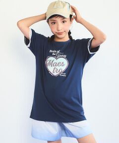 nexchic / ネクシック Tシャツ | 【接触冷感】袖レースハートパッチ天竺Tシャツ(110~150cm)