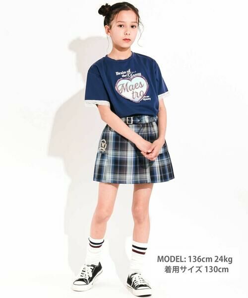 nexchic / ネクシック Tシャツ | 【接触冷感】袖レースハートパッチ天竺Tシャツ(110~150cm) | 詳細4