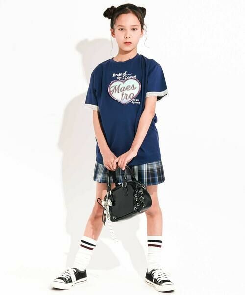 nexchic / ネクシック Tシャツ | 【接触冷感】袖レースハートパッチ天竺Tシャツ(110~150cm) | 詳細6