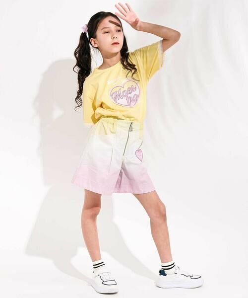 nexchic / ネクシック Tシャツ | 【接触冷感】袖レースハートパッチ天竺Tシャツ(110~150cm) | 詳細16