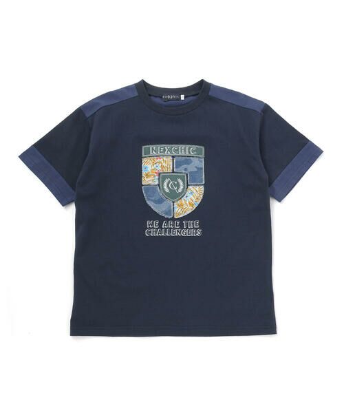 nexchic / ネクシック Tシャツ | 【接触冷感】プリント切替天竺Tシャツ(110~150cm) | 詳細4