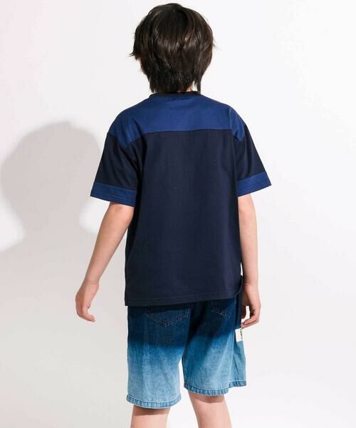 nexchic / ネクシック Tシャツ | 【接触冷感】プリント切替天竺Tシャツ(110~150cm) | 詳細1