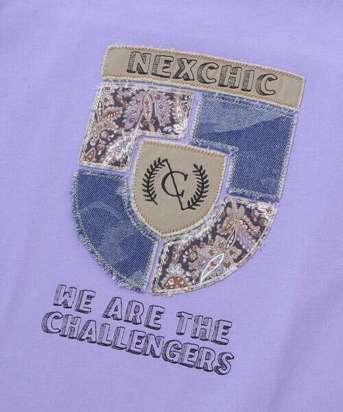 nexchic / ネクシック Tシャツ | 【接触冷感】プリント切替天竺Tシャツ(110~150cm) | 詳細13