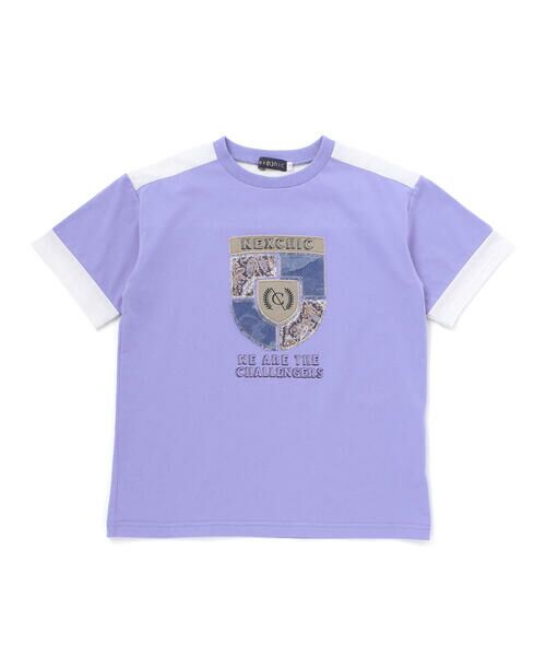 nexchic / ネクシック Tシャツ | 【接触冷感】プリント切替天竺Tシャツ(110~150cm) | 詳細10