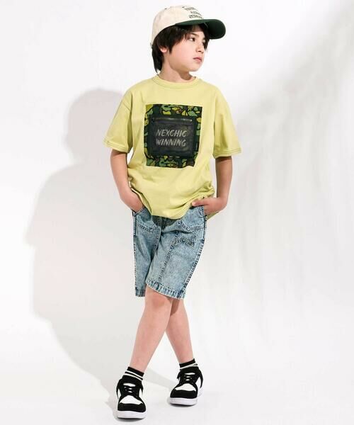 nexchic / ネクシック Tシャツ | 【接触冷感】迷彩柄メッシュポケット付き天竺Tシャツ(110~150cm) | 詳細14