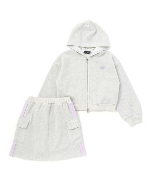 nexchic / ネクシック その他トップス | フーディスカート裏毛セットアップ(110~150cm)(オフホワイト)