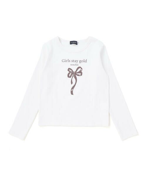 nexchic / ネクシック Tシャツ | チェックレースアップビスチェ＆ロゴプリントTシャツセット(110~150cm) | 詳細18
