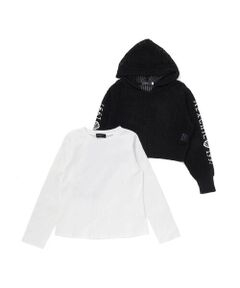 nexchic / ネクシック Tシャツ | ニットパーカー＆天竺Tシャツセット(110~150cm)