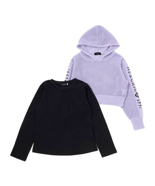 nexchic / ネクシック Tシャツ | ニットパーカー&天竺Tシャツセット(110~150cm) | 詳細18
