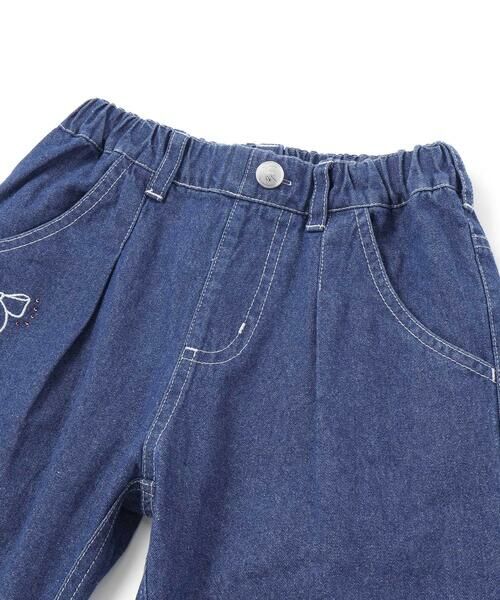 nexchic / ネクシック デニムパンツ | リボン刺しゅうラインストーンストレートデニムパンツ(110~150cm) | 詳細8