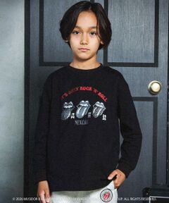 nexchic / ネクシック Tシャツ | 【ザ・ローリング・ストーンズｘNEXCHIC】天竺フロッキープリントTシャツ(110~150cm)