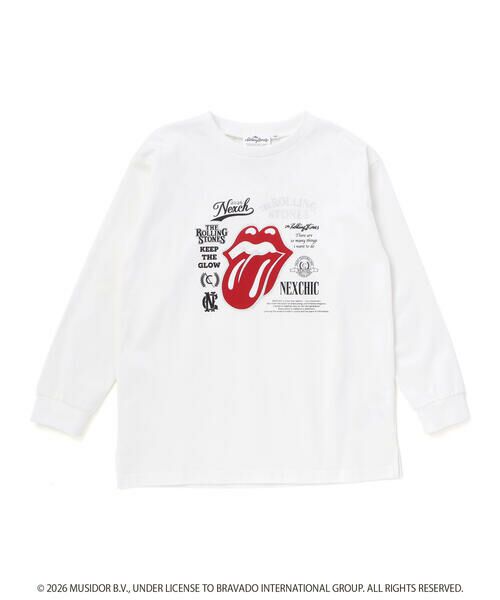 nexchic / ネクシック Tシャツ | 【ザ・ローリング・ストーンズｘNEXCHIC】天竺フロッキープリントTシャツ(110~150cm) | 詳細3