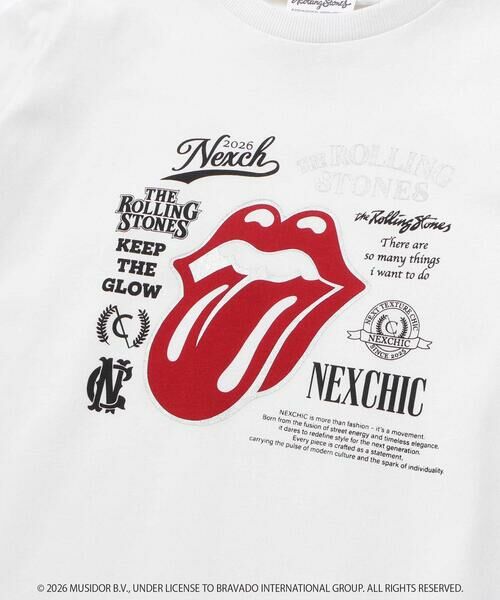 nexchic / ネクシック Tシャツ | 【ザ・ローリング・ストーンズｘNEXCHIC】天竺フロッキープリントTシャツ(110~150cm) | 詳細5