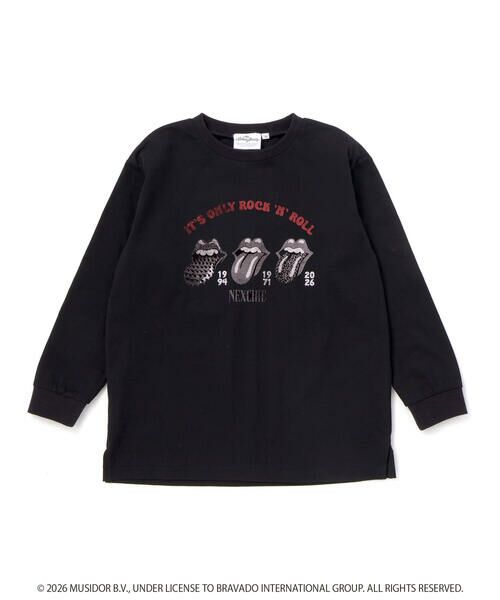 nexchic / ネクシック Tシャツ | 【ザ・ローリング・ストーンズｘNEXCHIC】天竺フロッキープリントTシャツ(110~150cm) | 詳細21