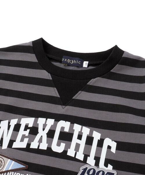 nexchic / ネクシック Tシャツ | ボーダーワッペン付きTシャツ(110~150cm) | 詳細4