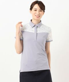 23区GOLF / ニジュウサンンクゴルフ ポロシャツ | 涼しく、スタイルアップ効果を狙える【WOMEN】【抗菌消臭/UV/吸汗速乾】レーススリーブ ポロシャツ