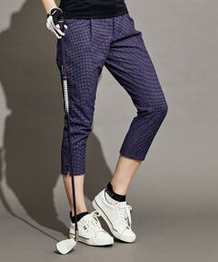 23区GOLF / ニジュウサンンクゴルフ その他パンツ | 真夏も美脚【WOMEN】リーフ小柄 ポリエステルサッカー クロップドパンツ