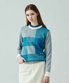 23区GOLF / ニジュウサンンクゴルフ ニット・セーター | 【ウォッシャブル】【WOMEN】ギンガムチェック ニット