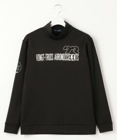 【MEN】ストレッチ裏フリース モックネックシャツ