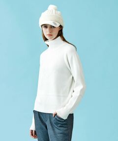 23区GOLF / ニジュウサンンクゴルフ ニット・セーター | 人気ニットアイテムが今季も登場【WOMEN】【洗える】スノーモチーフ モックネックニット