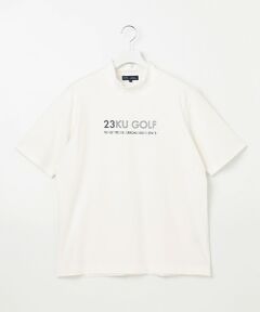 【MEN】【UVケア】ロゴ モックネックシャツ