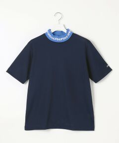 【WEB限定】【MEN】【吸水速乾/UVケア】襟ロゴ モックネックシャツ