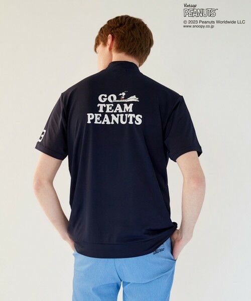 【PEANUTS】【MEN】スヌーピーコラボ モックネックシャツ