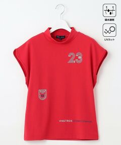 23区GOLF / ニジュウサンンクゴルフ スウェット | 【WOMEN】新色追加！【吸水速乾/UVカット】フレンチスリーブロゴモックネック