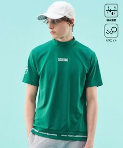 【MEN】【吸水速乾/UVカット】ストレッチメッシュモックネックシャツ