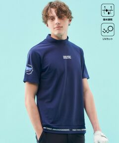 【MEN】【吸水速乾/UVカット】ストレッチメッシュモックネックシャツ