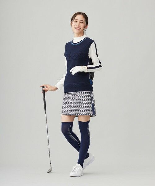 23区GOLF / ニジュウサンンクゴルフ ニット・セーター | 【WOMEN】【ウォッシャブル】コットンブレンドサイドロゴベスト | 詳細6