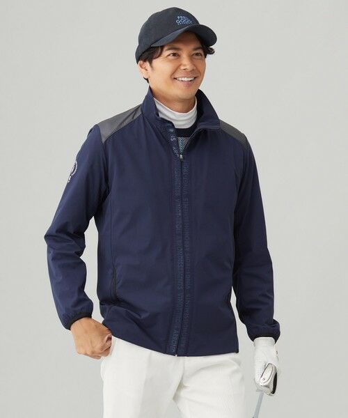 23区GOLF/ニジュウサンンクゴルフ 【MEN】ライトフーデットブルゾン ネイビー系 L 23区GOLF/ニジュウサンンクゴルフ 【MEN】ライトフーデットブルゾン ネイビー系 L