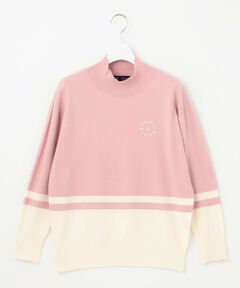 【WOMEN/EC限定】カラーブロック モックニット