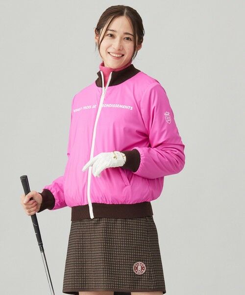 23区GOLF / ニジュウサンンクゴルフ ニット・セーター | 【WOMEN】リバーシブルニットブルゾン | 詳細1