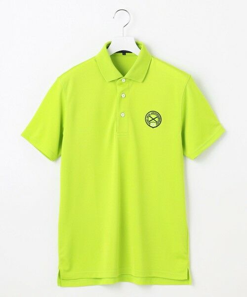 23区GOLF/ニジュウサンンクゴルフ 【MEN】【吸水速乾/UVカット】色で楽しむ春ゴルフ!カラバリ豊富な半袖ポロシャツ 黄緑系 LL 23区GOLF/ニジュウサンンクゴルフ 【MEN】【吸水速乾/UVカット】色で楽しむ春ゴルフ!カラバリ豊富な半袖ポロシャツ 黄緑系 LL