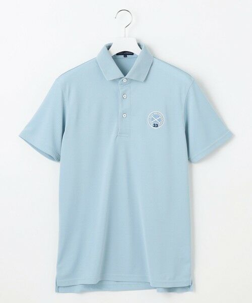 23区GOLF/ニジュウサンンクゴルフ 【MEN】【吸水速乾/UVカット】色で楽しむ春ゴルフ!カラバリ豊富な半袖ポロシャツ サックスブルー系 LL 23区GOLF/ニジュウサンンクゴルフ 【MEN】【吸水速乾/UVカット】色で楽しむ春ゴルフ!カラバリ豊富な半袖ポロシャツ サックスブルー系 LL