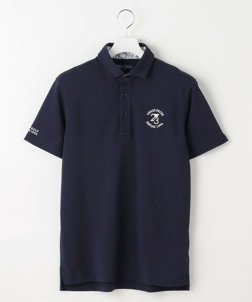 23区GOLF/ニジュウサンンクゴルフ 【MEN】【吸水速乾/UVカット】ストレッチ性抜群 透けにくさにもこだわったエイトムーブカノコポロシャツ ネイビー系 LL 23区GOLF/ニジュウサンンクゴルフ 【MEN】【吸水速乾/UVカット】ストレッチ性抜群 透けにくさにもこだわったエイトムーブカノコポロシャツ ネイビー系 LL