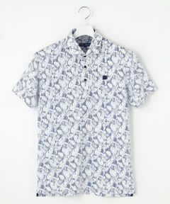 23区GOLF / ニジュウサンンクゴルフ ポロシャツ | 【MEN】【吸水速乾/UVカット】大人が着やすい柄ポロシャツ リゾートなムードも◎リーフ柄 ポロシャツ