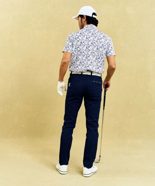 23区GOLF / ニジュウサンンクゴルフ ポロシャツ | 【MEN】【吸水速乾/UVカット】大人が着やすい柄ポロシャツ リゾートなムードも◎リーフ柄 ポロシャツ | 詳細2