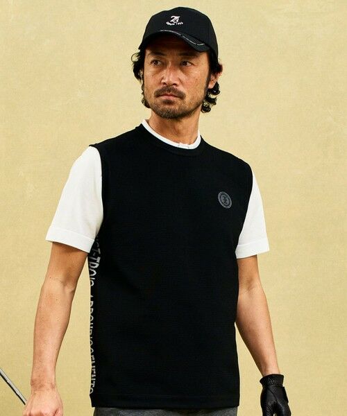 23区GOLF/ニジュウサンンクゴルフ 【MEN】【ウォッシャブル】超軽量&高通気の快適なラッセルコンビベスト ブラック系 M 23区GOLF/ニジュウサンンクゴルフ 【MEN】【ウォッシャブル】超軽量&高通気の快適なラッセルコンビベスト ブラック系 M