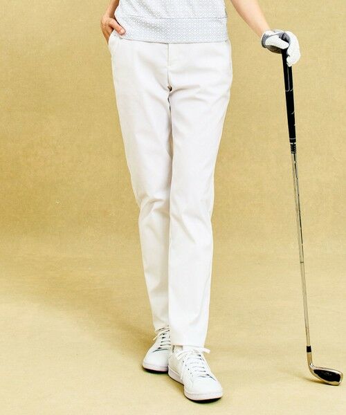 23区GOLF/ニジュウサンンクゴルフ 【WOMEN】【接触冷感/UVケア】動きやすさ抜群の新機能「ウエストムーブ」の快適カジュアルパンツ ホワイト系 0 23区GOLF/ニジュウサンンクゴルフ 【WOMEN】【接触冷感/UVケア】動きやすさ抜群の新機能「ウエストムーブ」の快適カジュアルパンツ ホワイト系 0