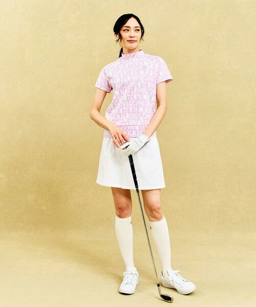23区GOLF / ニジュウサンンクゴルフ カットソー | 【辻梨恵プロ着用】【WOMEN】ビッグロゴ モックネック | 詳細1