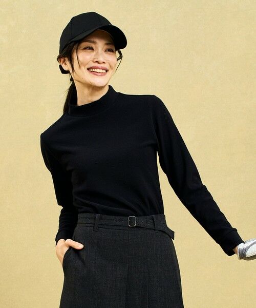 23区GOLF/ニジュウサンンクゴルフ 【WOMEN】【吸水速乾/UVカット】型崩れしにくいエッセンシャルリブインナー ブラック系 1 23区GOLF/ニジュウサンンクゴルフ 【WOMEN】【吸水速乾/UVカット】型崩れしにくいエッセンシャルリブインナー ブラック系 1